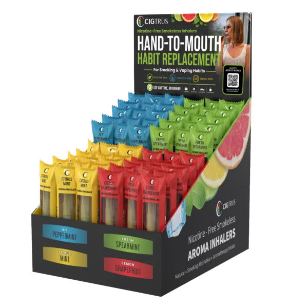 Cigtrus 80ct Countertop Display | Nicotine-Free Smokeless Inhaler Wholesale | High-Margin C-Store & Pharmacy Product