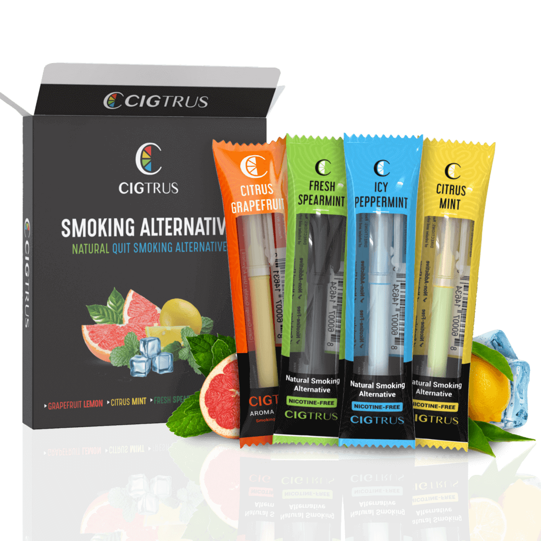 Cigtrus 4-Flavor Variety Packs – 10ct Display | Nicotine-Free Smokeless Inhaler | HBA & NRT Section Product