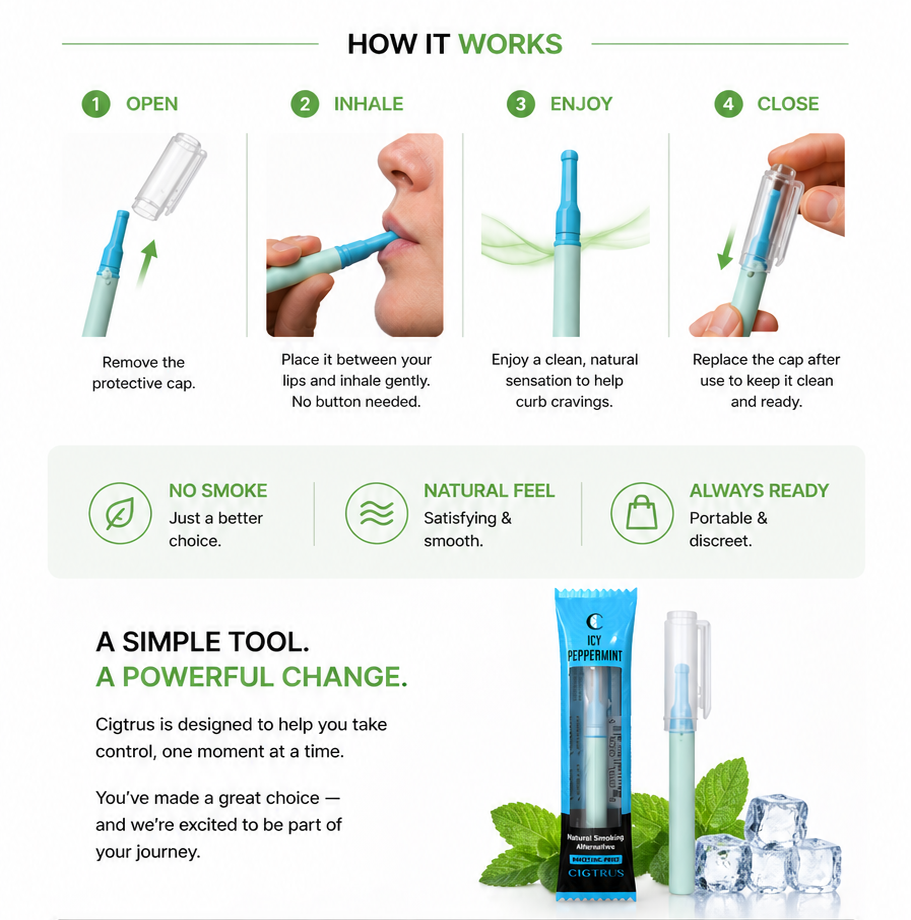 How to use Cigtrus nicotine-free smokeless inhaler