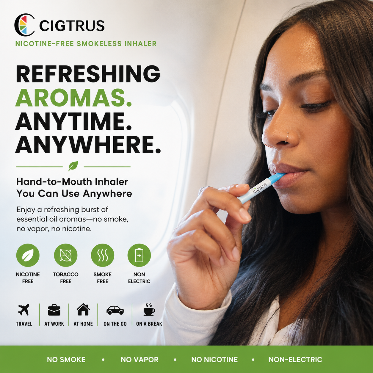 EZFLY by Cigtrus 4 Pack | TSA-Accepted Travel Essentials Travel-Friendly Nicotine-Free Smokeless Inhaler In-Flight Travel-Friendly - Image 9