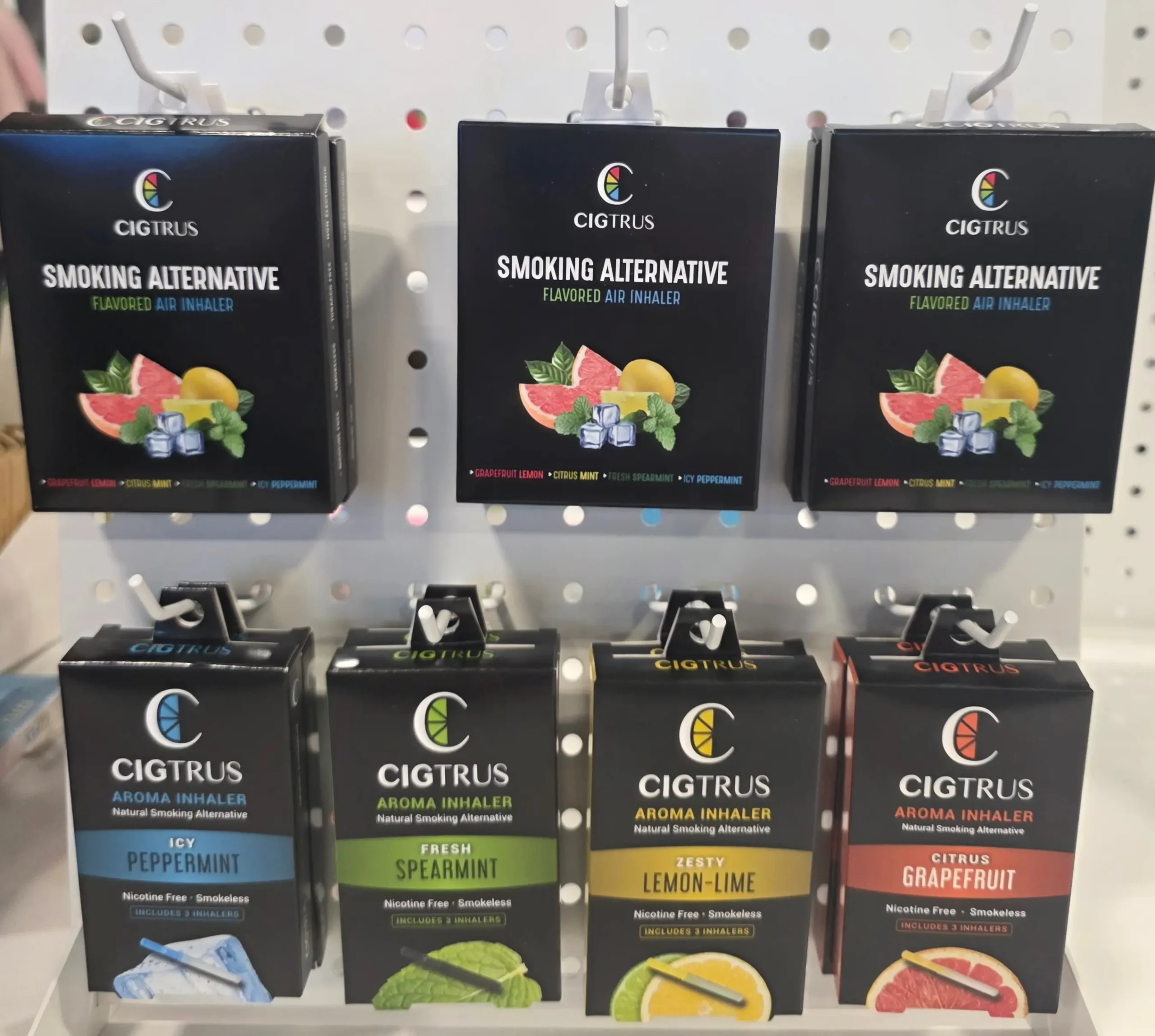 Cigtrus Citrus Mint 3 Pack | Nicotine-Free Smokeless Inhaler | Refreshing Flavored Air | Peg & Shelf Ready Retail Pack - Image 12