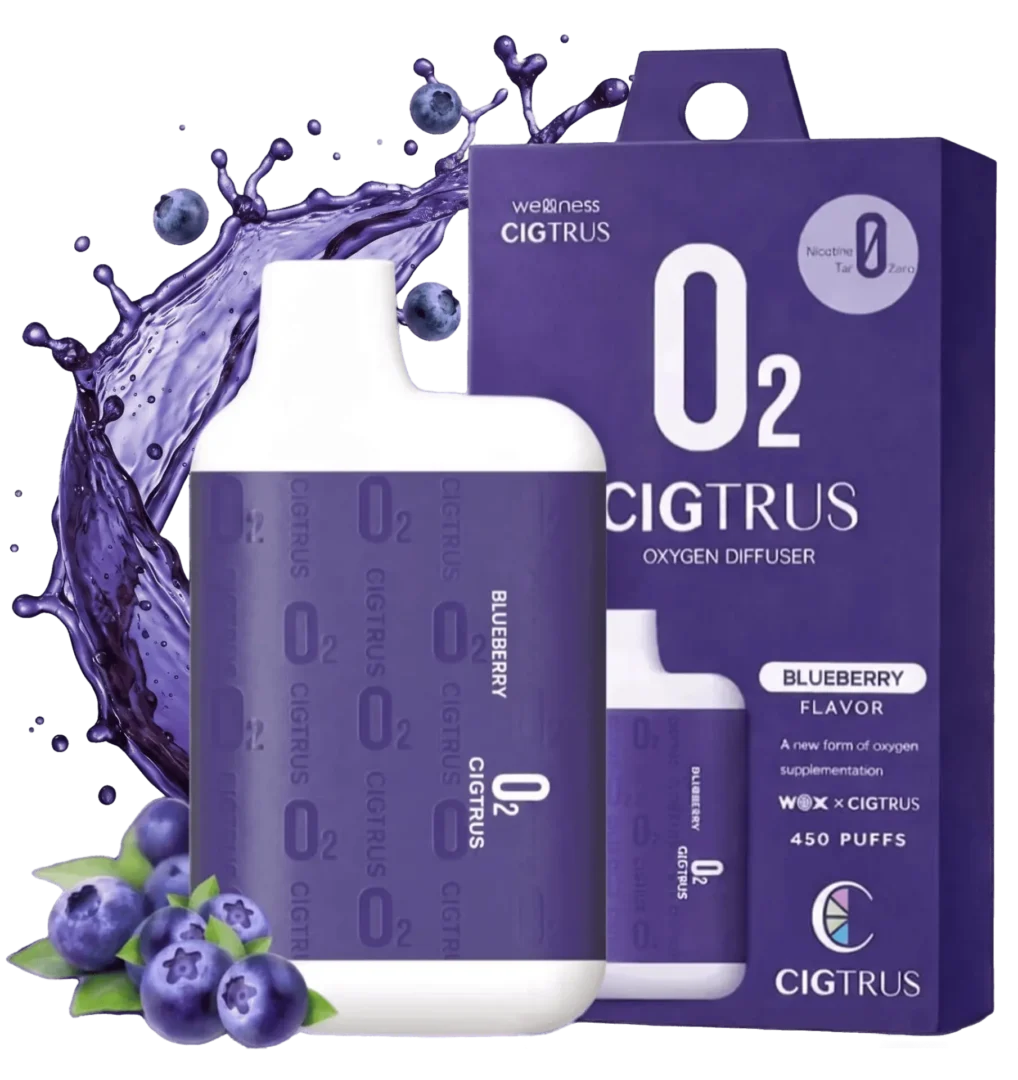 Cigtrus O2 Blueberry Portable Oxygen Diffuser | Flavored Oxygen | Approx. 450 Inhalations