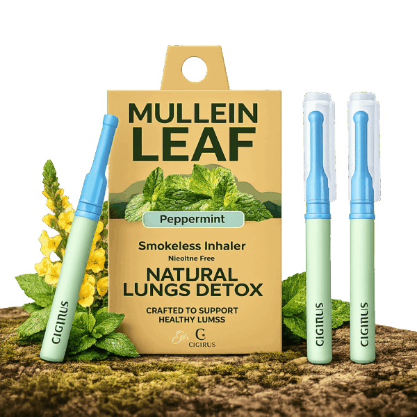 Cigtrus Mullein Leaf Icy Peppermint 3 Pack | Nicotine-Free Smokeless Inhaler | Botanical Flavored Air