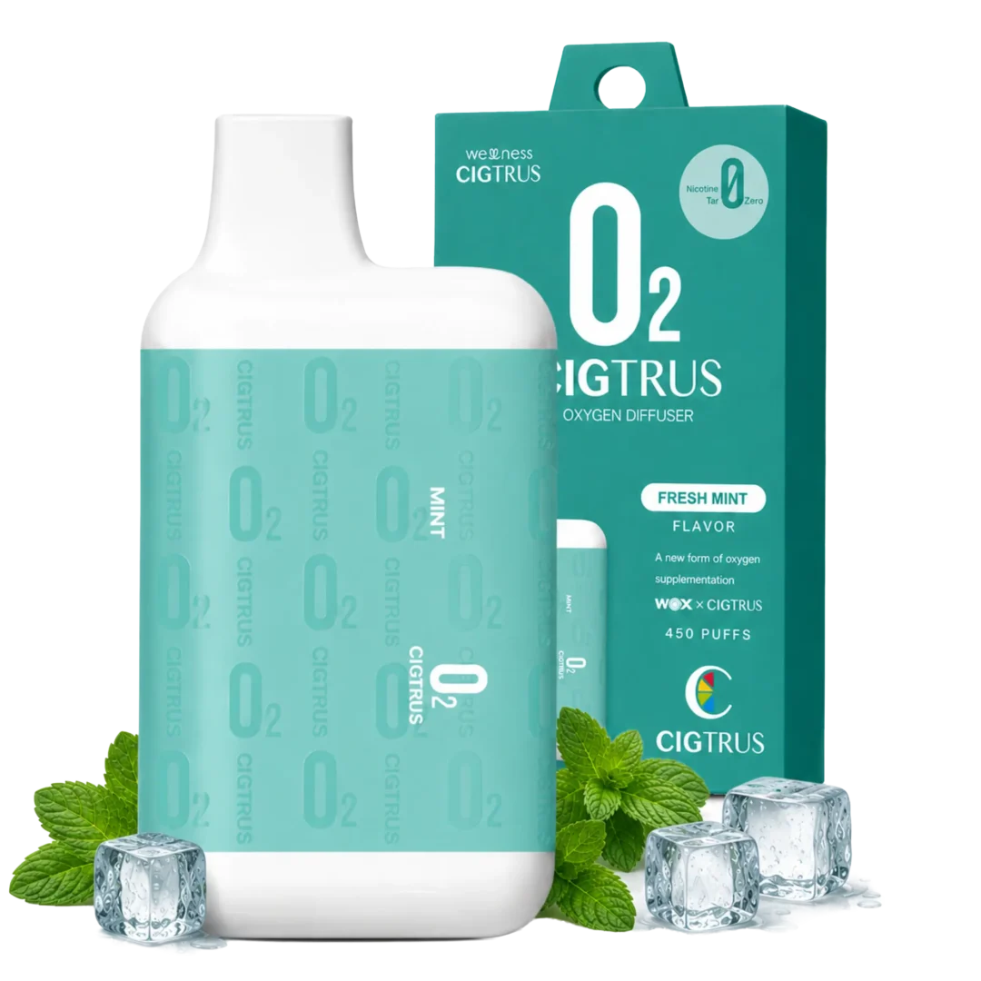 Cigtrus O2 Fresh Mint Portable Oxygen Diffuser | Flavored Oxygen | Approx. 450 Inhalations