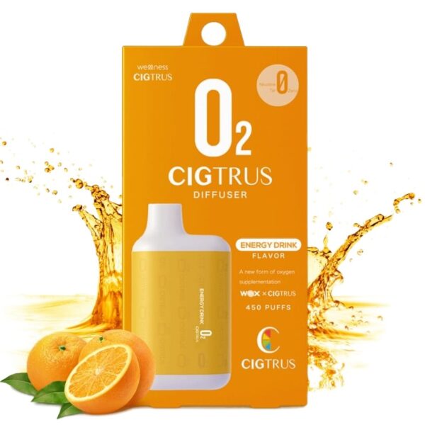 Cigtrus O2 Energy Drink Portable Oxygen Diffuser | Flavored Oxygen | Approx. 450 Inhalations